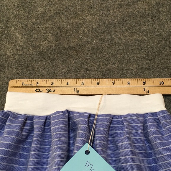 Skirt Girls 4/5 100%‎ Cotton Maxi Blue Stripe Ruffle Tier Mom and Pop's Kids - Picture 8 of 10